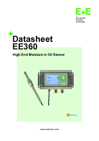 Thumbnail of document Data Sheet - EE360 Moisture In Oil Transmitter